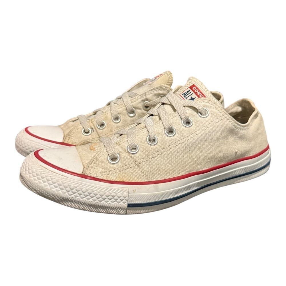 Converse Chuck Taylor All Star Ox Low Top Cream Canvas Sneakers Women’s 8.5